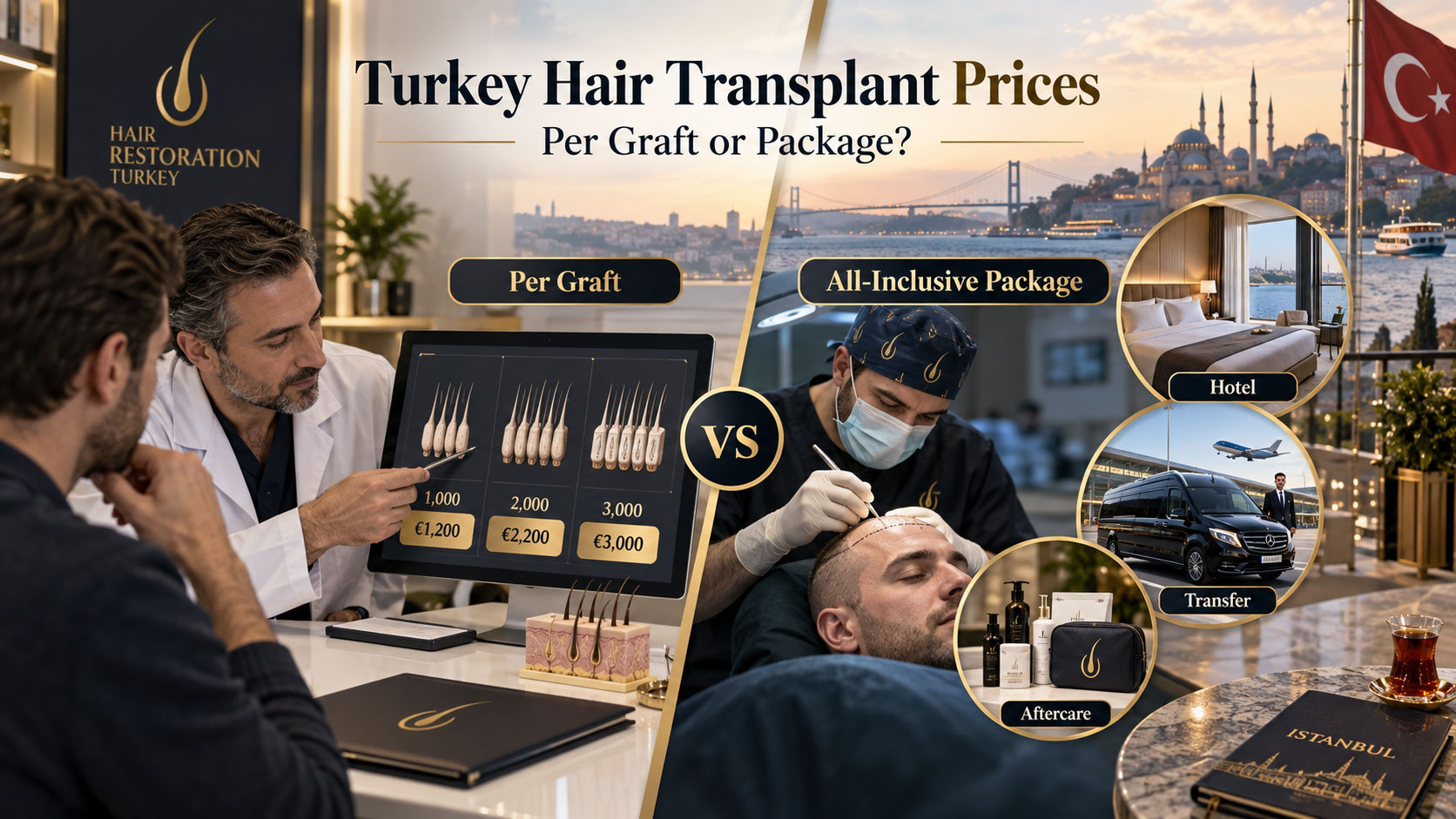 أسعار زراعة الشعر في تركيا 2026: هل تُحسب بالطعوم أم ضمن باقة؟
