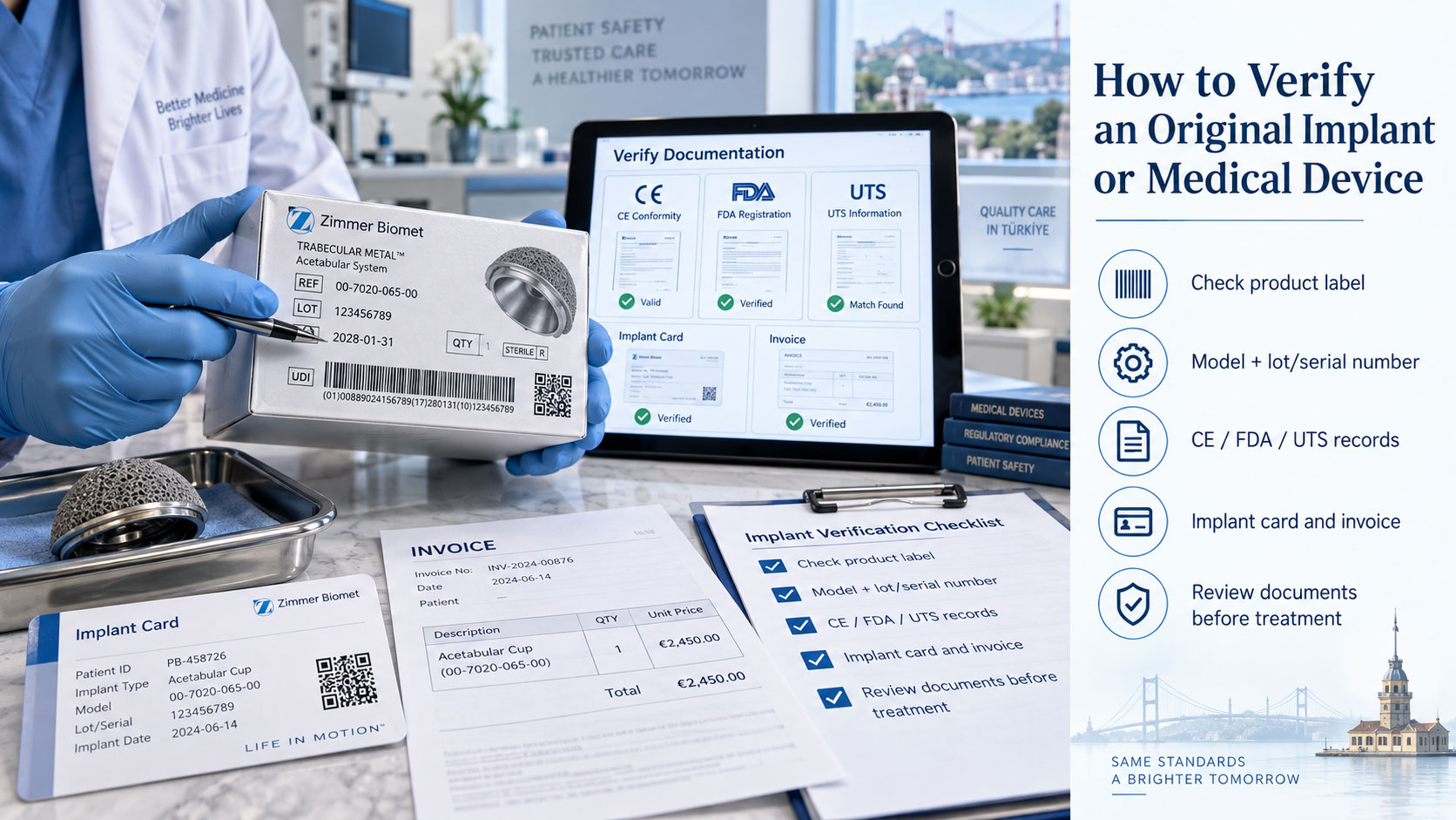 كيف أتحقق من زرعة معتمدة من FDA أو CE في تركيا؟