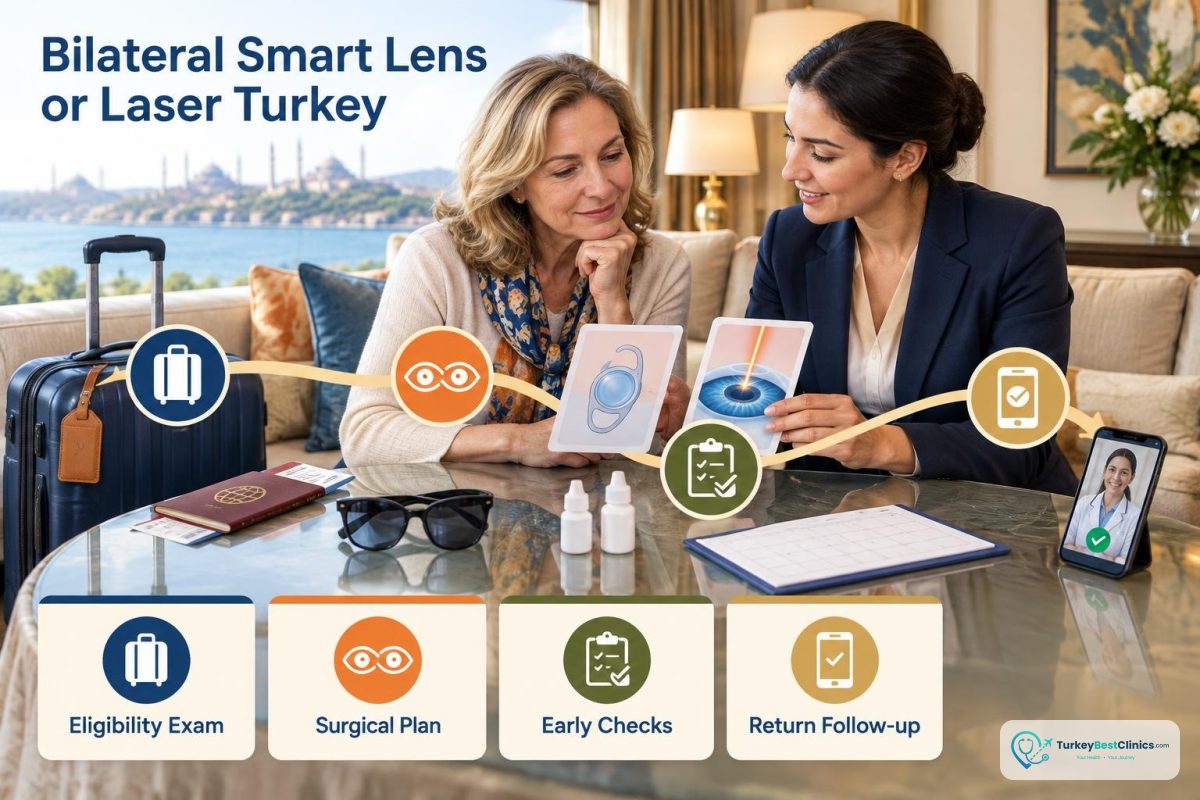 Beidseitige multifokale Linsen- oder Laserchirurgie in der Türkei