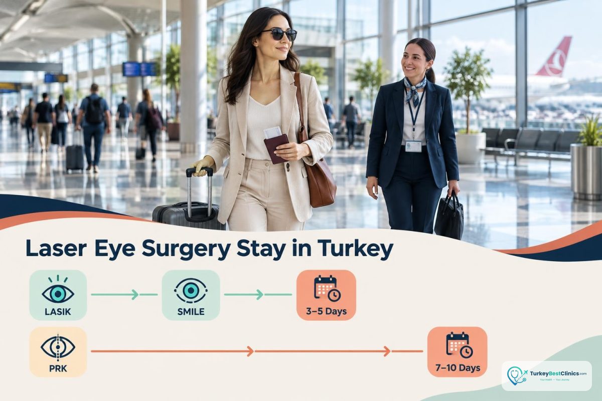 Lazer Göz Ameliyatı İçin Türkiye’de Kaç Gün Kalınır?